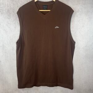 Dunning Golf Men's Brown V-Neck Sweater Vest